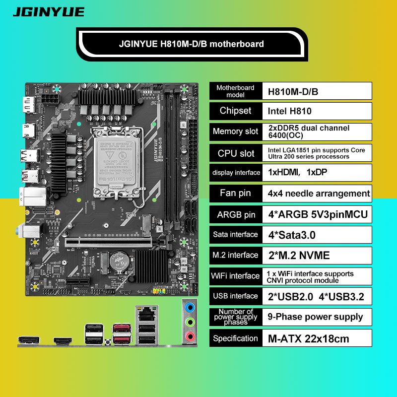 H810 Intel LGA1851 DDR5 Micro- - Lga1851 Gaming Motherboard ulasan dan harga